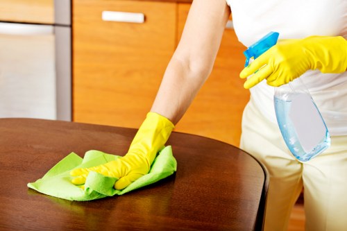 Ruxley Carpet Cleaners team following safe cleaning procedures